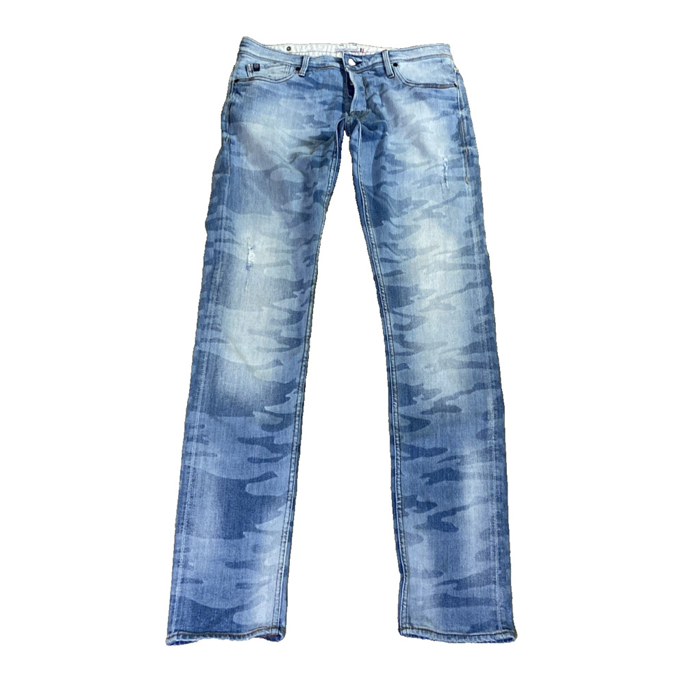 Japan Rags Camo Selvedge Jeans 32x34 Low Rise Le Temps Des Cerises Y2K